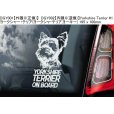 画像2: 【送料無料】カーステッカー【内張り/外張り】Dog on Board,Y-【10種より選択/注文販売】ヨークシャー・テリア,ヨークシャ・テリア,ヨーキー (2)