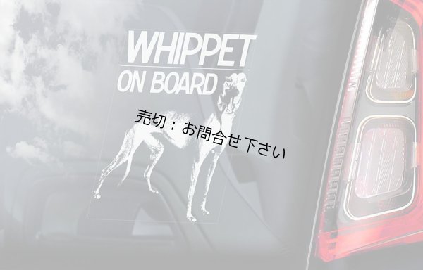 画像2: 【送料無料／在庫あり かっこいい おしゃれ ステッカー ご購入後スグ発送】カーステッカー シール【外張り(外貼り)】150×100mm■ウィペット/ウイペット/サイトハウンド/Whippet #1