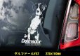 画像4: 【 ダルマドール / ラブメシアン 】スモークウインドウ に映える ホワイト 印字 カーステッカー【図柄バリエーション】【外張り 内張り ブラック印字】　ラブラドール ダルメシアン Cross Breed  ミックス ミックス犬 大型犬 Dalmador 【送料無料】【お取り寄せ】 === 犬 わんちゃん 愛犬 ペット の カー・ステッカー スモーク ・ウインドウ に映える 白色印字 カー ステッカー Dog on Board ダルメシアン ラブラドール・レトリーバ Mix ブラック印字は 白いボディに