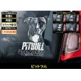 画像1: 【 ピットブル 】 スモークウインドウ に映える ホワイト 印字 カーステッカー 【図柄バリエーション】【外張り 内張り ブラック印字】 中型犬 アメリカ Pitbull Pit Bull Terrier 【送料無料】【お取り寄せ】 マスティフ === アメリカン・ピット・ブル・テリア ピット ブル テリア ブルドッグ ブリー 犬 わんちゃん 愛犬 カー・ステッカー 外貼り 内貼り ウインドウ 白色印字 黒色印字 / ブラック印字は 白いボディに (1)
