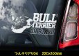 画像6: 【 ブルテリア ボストンテリア 】 スモークウインドウ に映える ホワイト 印字 カーステッカー 【図柄バリエーション】【外張り 内張り ブラック印字】 中型犬 大型犬 イギリス Bull Terrier / ミニチュアブルテリア 小型犬 【送料無料】【お取り寄せ】 マスティフ === ボストン・テリア 小型犬 アメリカ Boston Terrier ブルドッグ ブリー 犬 わんちゃん 愛犬 カー・ステッカー 外貼り 内貼り ウインドウ 白色印字 黒色印字 / ブラック印字は 白いボディに