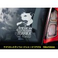 画像12: 【 アメリカンスタッフォードシャーテリア 】 スモークウインドウ に映える ホワイト 印字 カーステッカー 【図柄バリエーション】【外張り 内張り ブラック印字】 大型犬 アメリカ Staffordshire Terrier アムスタッフ Amstaff 【送料無料】【お取り寄せ】 マスティフ === アメリカン・スタッフォードシャー・テリア アムスタフィー アメスタ ブルドッグ ピットブル ブリー 犬 愛犬 カー・ステッカー 外貼り 内貼り 白色印字 黒色印字 愛犬ステッカー / ブラック印字は 白いボディに (12)