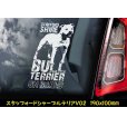 画像4: 【 スタッフォードシャーブルテリア 】 スモークウインドウ に映える ホワイト 印字 カーステッカー 【図柄バリエーション】【外張り 内張り ブラック印字】 スタッフォードシャー・ブルテリア 中型犬 イギリス Staffordshire Bull Terrier 【送料無料】【お取り寄せ】 === Staffie Staffy ピット・ドッグ スタッフォードシャー・ブル・テリア パッチド・ブル スタッフィー ブルドッグ ブル ブリー 愛犬 カー・ステッカー 外貼り 内貼り 白色印字 黒色印字 / ブラック印字は 白いボディに (4)