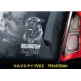 画像5: 【 ブルマスティフ 】 スモークウインドウ に映える ホワイト 印字 カーステッカー 【図柄バリエーション】【外張り 内張り ブラック印字】 大型犬 イギリス Bullmastiff 【送料無料】【お取り寄せ】 格好いい 愛犬ステッカー === ブル・マスティフ ブル マスティフ Bull Mastiff ブルドッグ ブリー 犬 わちゃん ワンちゃん カー・ステッカー 外貼り 白色印字 カー ステッカー / ブラック印字は 白いボディに (5)