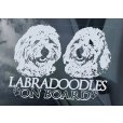 画像1: ◆ラブラドゥードル (2) プードル X ラブラドール・レトリーバー ミックス◆外張り カーステッカー 135×100mm 外貼り カー ステッカー シール 犬■オーストラリア 中型犬 Labradoodle Labrador Retriever Poodle Mix オーストラリアン・ラブラドゥードル オーストラリアンラブラドゥードル ラブラ・ドゥードル ラブラドール・レトリバー ミックス犬 (1)