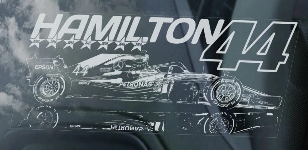 ◆ルイス・ハミルトン (8)◆外張り カーステッカー 220×100mm 外貼り カー ステッカー ウインドウ シール■ルイス ハミルトン ルイスハミルトン LEWIS HAMILTON F1 レーシング・ドライバー