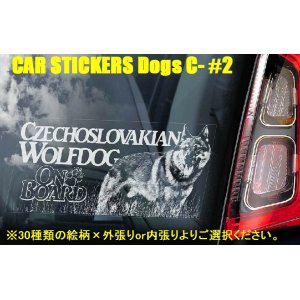 画像: 【送料無料】カーステッカー【内張り/外張り】Dog on Board,C-【30種より選択/注文販売】チェコスロバキアン・ウルフドッグ,イタリアン・コルソ・ドッグ,カネ・コルソ・イタリアーノ