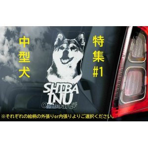 画像: 【送料無料】カーステッカー【内張り/外張り】【注文販売】Dog on Board【中型犬特集】フレンチ・ブルドッグ,フレンチブルドッグ,フレンチブル,柴犬,ウェルシュ・コーギー・カーディガン,ウェルシュ・コーギー・ペンブローク,ウェルシュ・コーギー,ウェルシュコーギー,コーギー,ボストンテリア,ボストン・テリア,ボーダーコリー,ボーダー・コリー,コリー