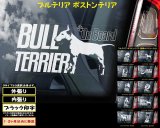画像: 【 ブルテリア ボストンテリア 】 スモークウインドウ に映える ホワイト 印字 カーステッカー 【図柄バリエーション】【外張り 内張り ブラック印字】 中型犬 大型犬 イギリス Bull Terrier / ミニチュアブルテリア 小型犬 【送料無料】【お取り寄せ】 マスティフ === ボストン・テリア 小型犬 アメリカ Boston Terrier ブルドッグ ブリー 犬 わんちゃん 愛犬 カー・ステッカー 外貼り 内貼り ウインドウ 白色印字 黒色印字 / ブラック印字は 白いボディに