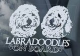 画像: ◆ラブラドゥードル (2) プードル X ラブラドール・レトリーバー ミックス◆外張り カーステッカー 135×100mm 外貼り カー ステッカー シール 犬■オーストラリア 中型犬 Labradoodle Labrador Retriever Poodle Mix オーストラリアン・ラブラドゥードル オーストラリアンラブラドゥードル ラブラ・ドゥードル ラブラドール・レトリバー ミックス犬