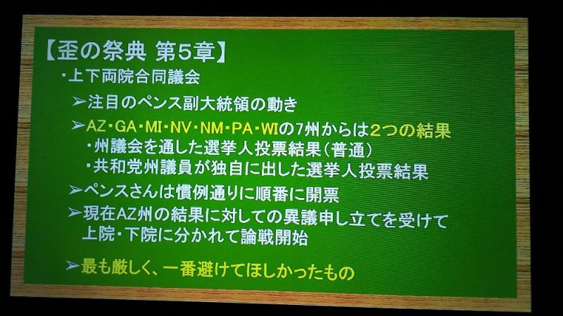 画像: 1月6日 米上下両院合同議会