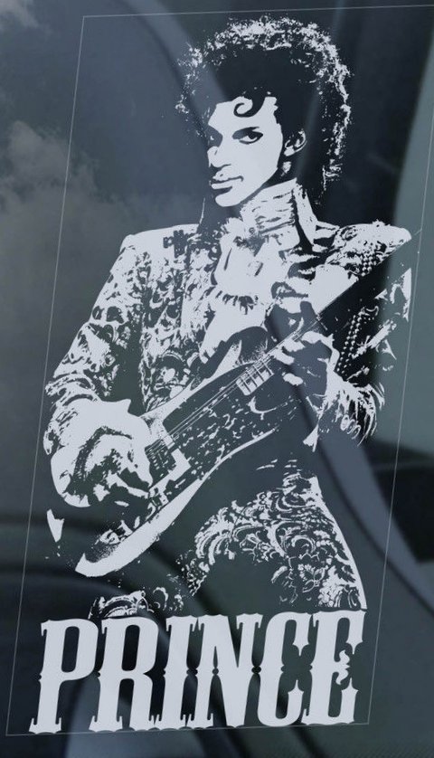 画像1: ◆プリンス (1)◆カーステッカー 195×100mm 外貼り カー ステッカー ウインドウ シール Rockバンド■Prince